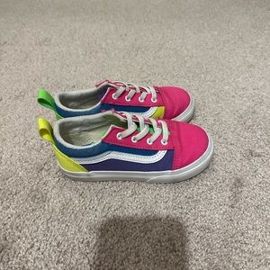 Gently used girls size 9 neon Vans